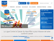Tablet Screenshot of liguecancer-cd68.fr